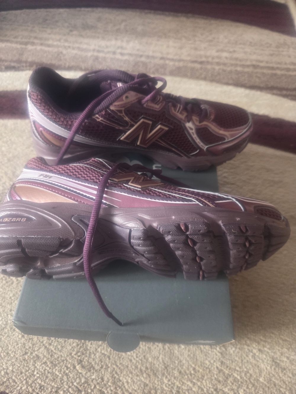 New Balance 740 Women's Athletic Shoes - Burgundy with Purple Accents